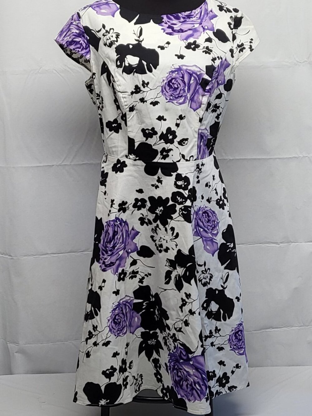 Dressystar Womens Floral Dress Womens Medium Sheath A-Line Cottagecore Twill